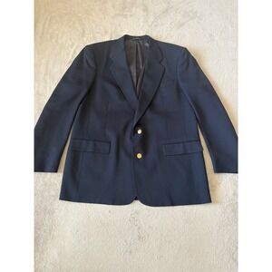 VTG Christian Dior Monsieur Dillards Navy Men's Blazer Two Gold Buttons Closure